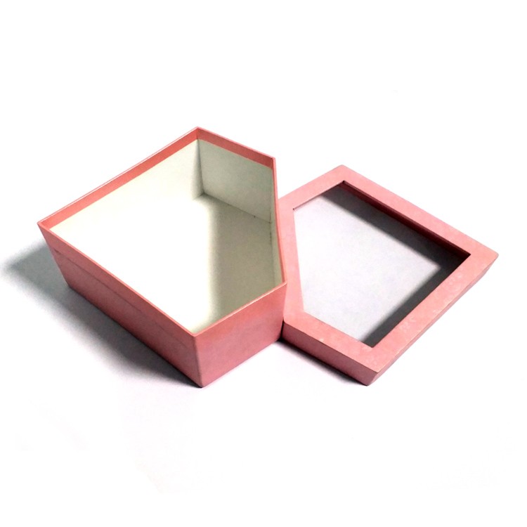 Diamond shaped gift box with window