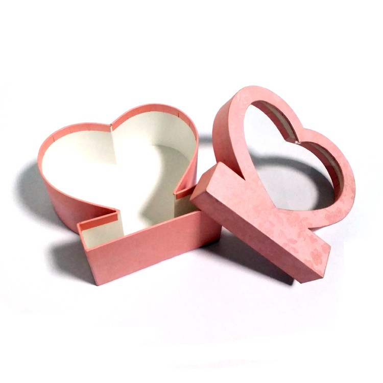 Heart shaped gift box with window