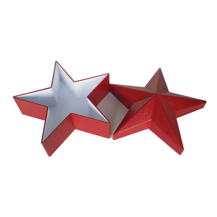 Star shaped gift box with lid