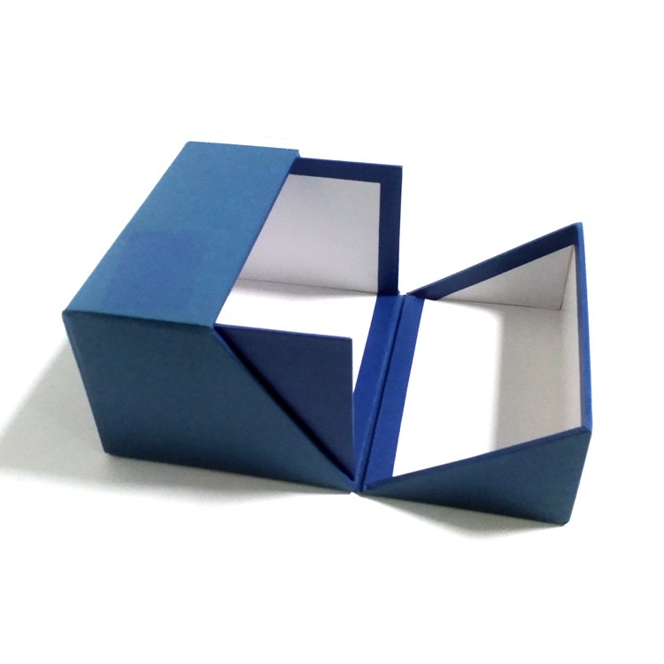 Blue clamshell box