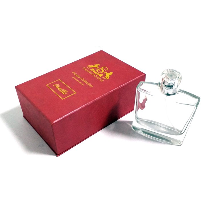 Red perfume box with lid