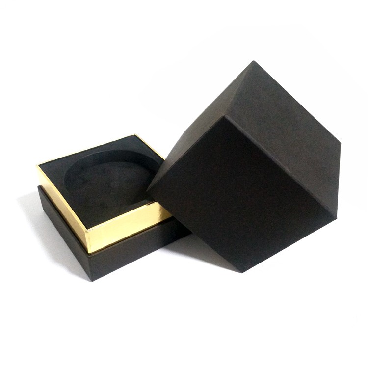 Black and gold perfume box